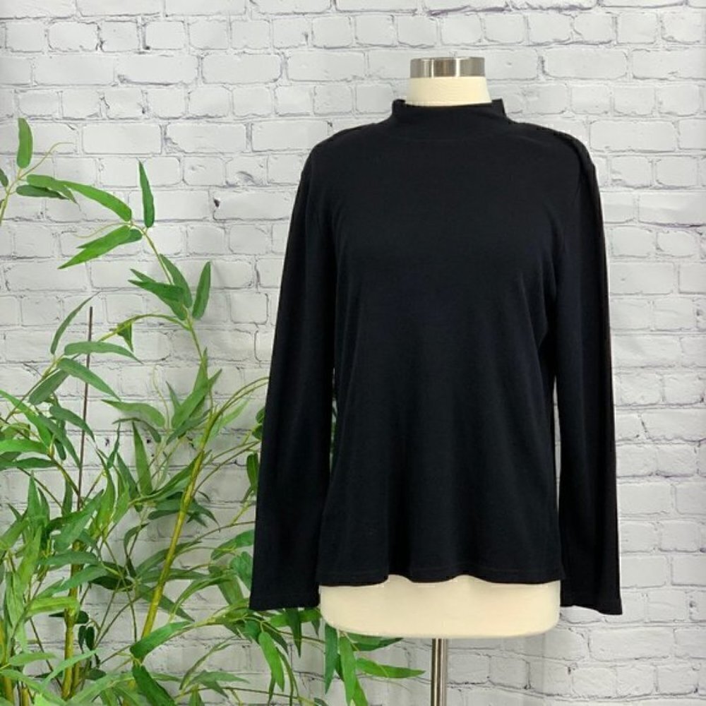 🎉Karen Scott Black Long Sleeve Top - Picture 6 of 6
